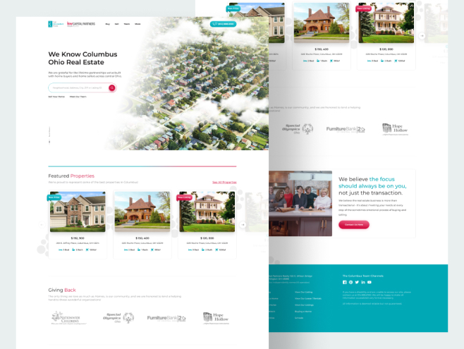 Portfolio The Columbus Team Real Estate Website Design