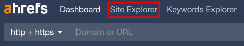 ahrefs site explorer.